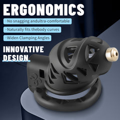 SEVANDA Male Chastity Cage with Urethral Sound and Chastity Belt with Anal Plug Resin Cock Cage Lightweight Chastity Device Penis Cage for Men with 4 Ring & Invisible Lock Adult Sex Toy for Men