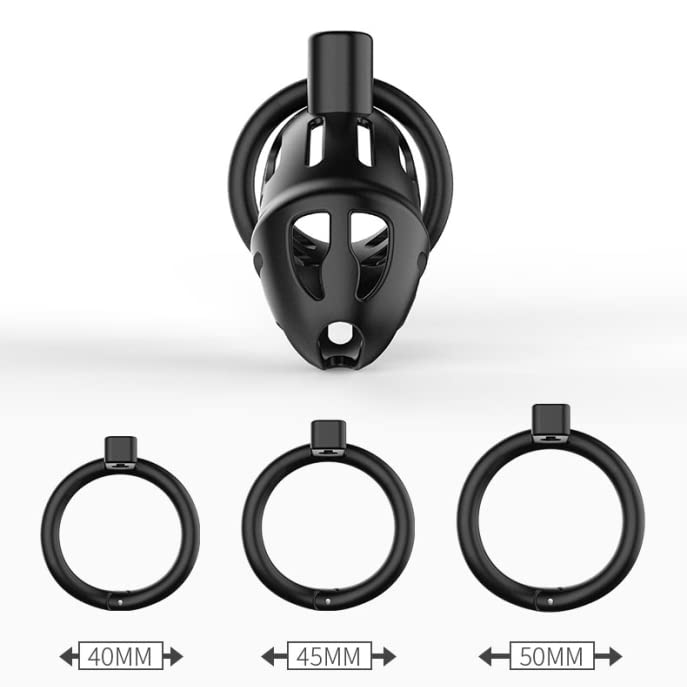 SEVANDA Male Chastity Cage Lightweight Cock Cage Device Sex Toys for Man with 3 Sizes Rings and Invisible Lock