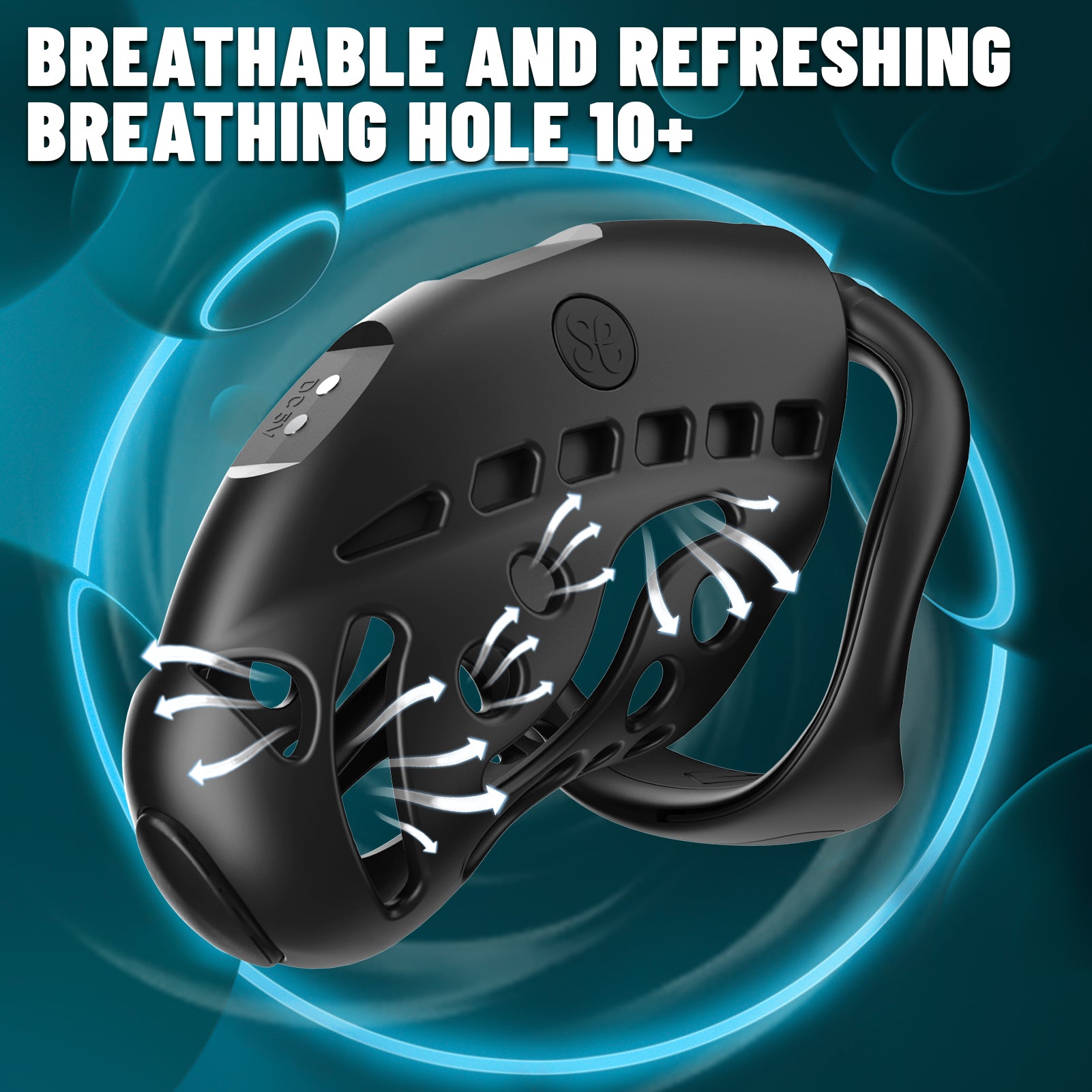 SEVANDA Remote Control Electric Shock Male Cock Cage Chastity Device - 9 e-stim intensities Chastity Cage with 3 Active Rings Adult Sex Toy for Men Penis Exercise | Key and Lock Included