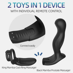 sevanda Black Mamba Prostate cock Ring Massager