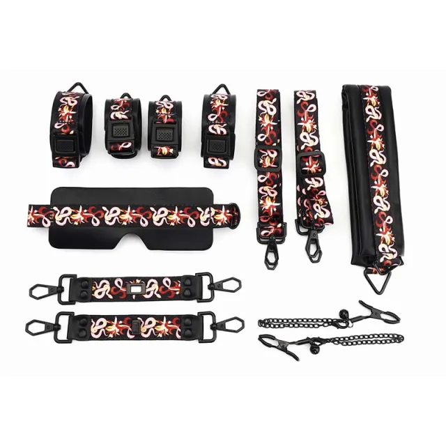 The Flowering serpent Leather Bondage Restraint set