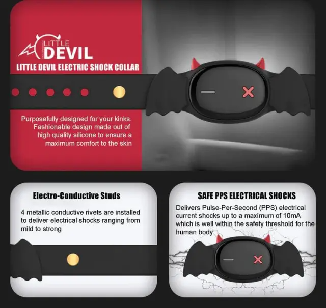 QlUl Love Devil APP Control Estim silicone Collar